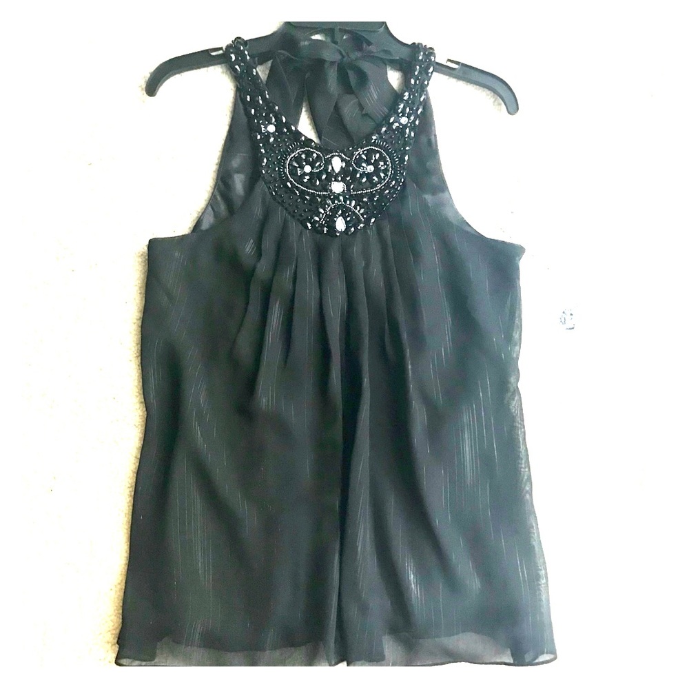 NWT black shimmer tank